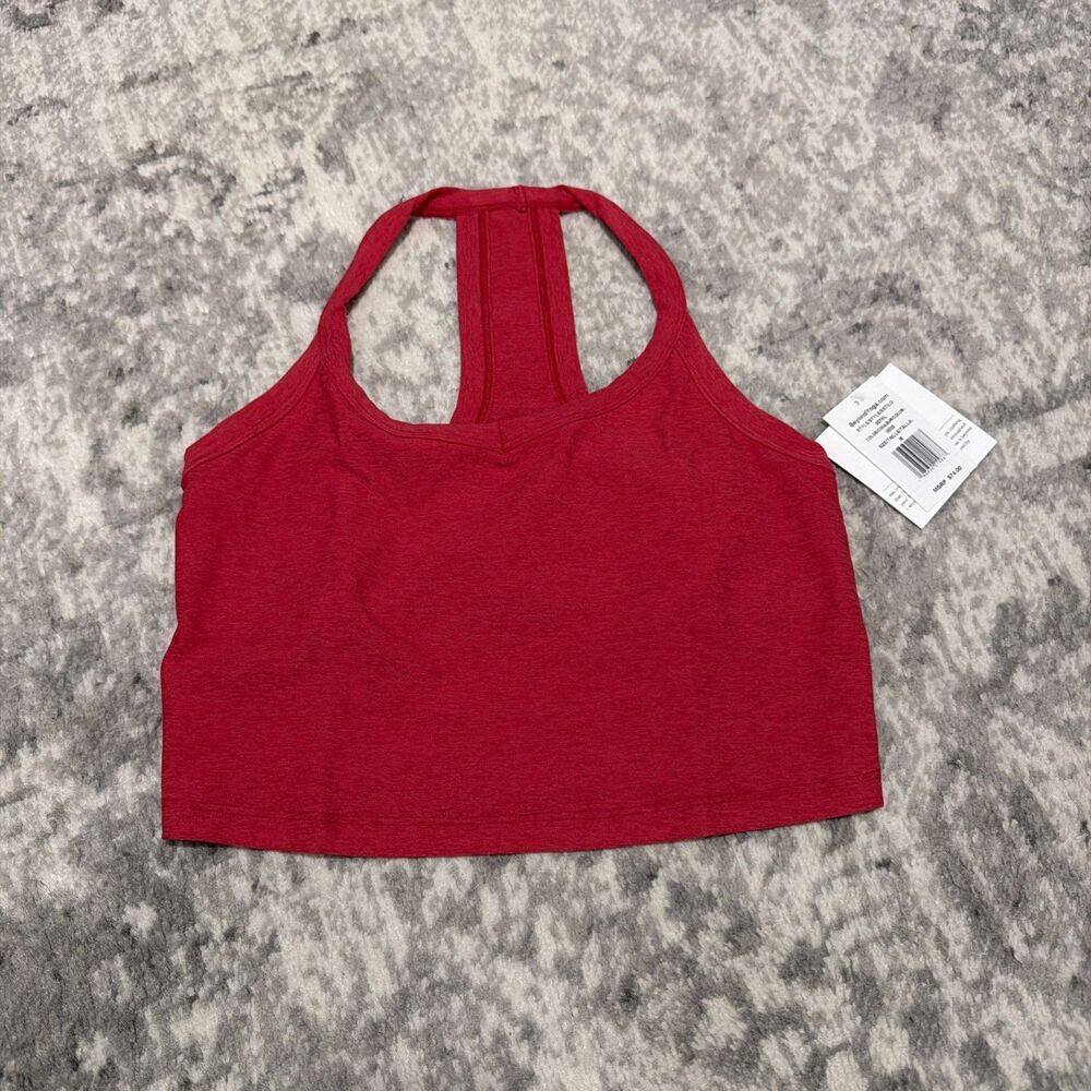 Beyond Yoga Spacedye™ On The Up Cropped Tank Berry Red Heather M